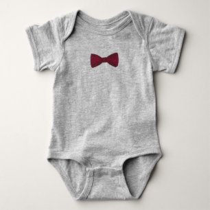 Burgundy Bow Tie Bröllop Prom Bowtie Ring Bearer Tee Shirt