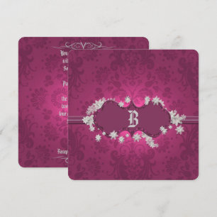 Burgundy Brocade-inbjudan Inbjudningar