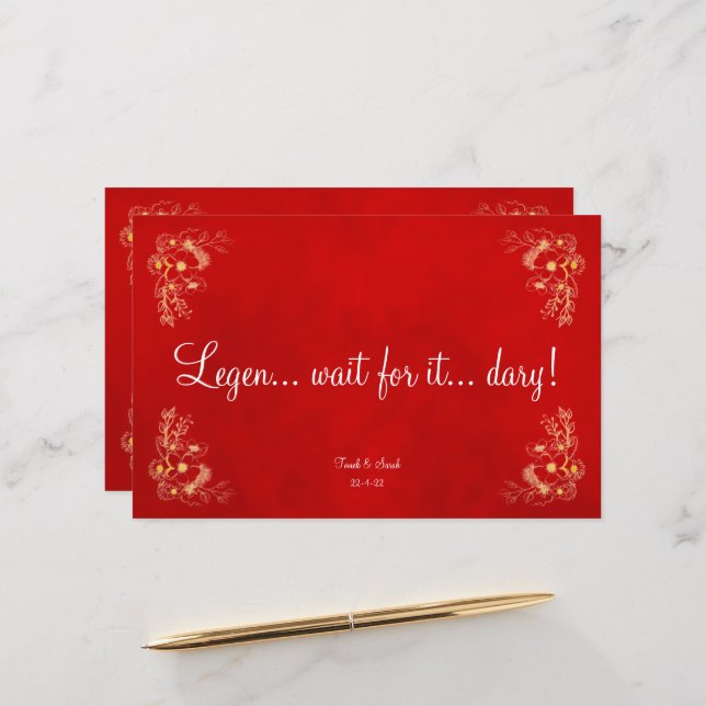 Burgundy bröllop bord namn (Fram/Back In Situ)