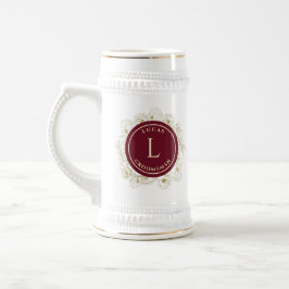 Burgundy Bröllop Groomsman Sejdel