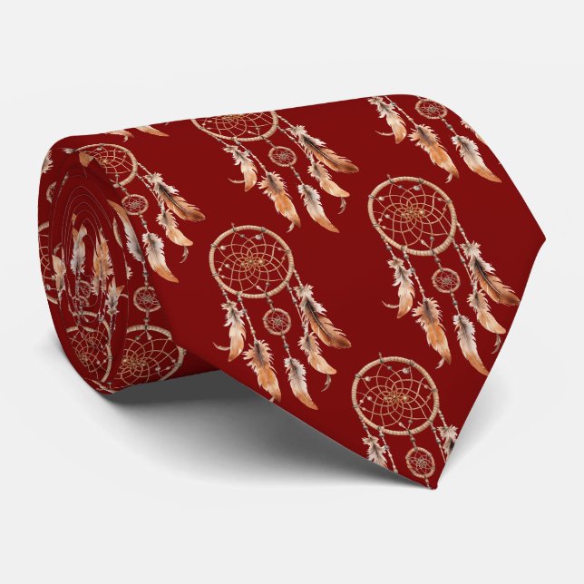 Burgundy Brown Dream Catcher Native American Slips (Rullad)