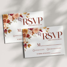 Burgundy Brown Fall Autumn Elegant bröllop