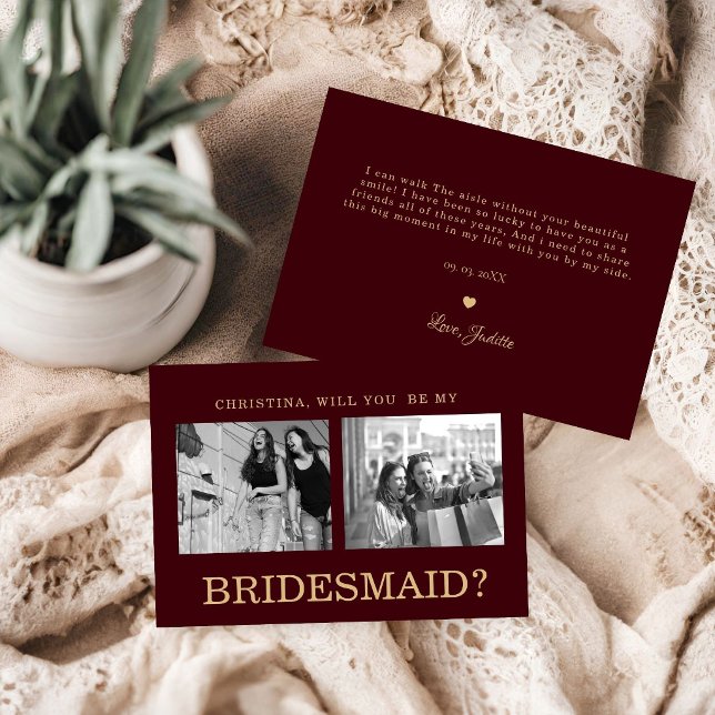 Burgundy Brudtärna Förslagsfoto  Kort (Skapare uppladdad)