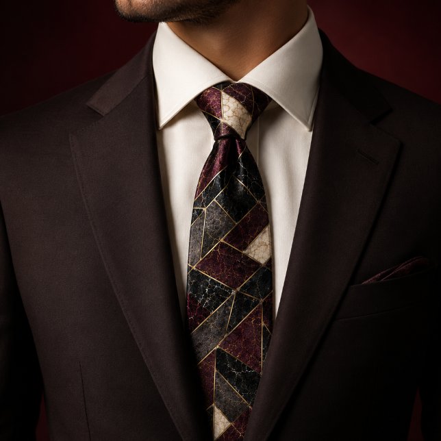 Burgundy Cabernet Guld Marmor Lyx Slips (Skapare uppladdad)
