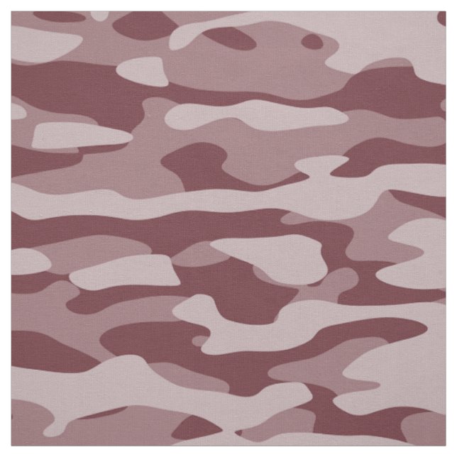 Burgundy Camo Fabric Tyg (Provkarta)