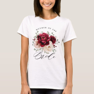 Burgundy Champagne Ivory Budens mamma T Shirt