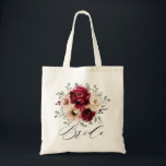Burgundy Champagne Ivory Mauve Bridesmaids Gifts Tygkasse<br><div class="desc">Elegant Burgundy Red,  Champagne ivoriansk blommigt,  bröllop bridesmaids-gåva till väskan med elegant bouquet av Burgundy,  champagne elfenben färg ro peonies och sage grönt eucalyptus löv. Kontakta mig om du behöver hjälp med anpassning eller om du behöver någon annan produkt med den här designen.</div>