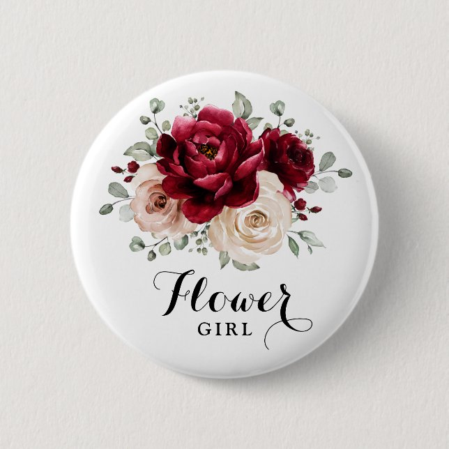 Burgundy Champagne Ivory Mauve Ro Flower Knapp (Framsida)