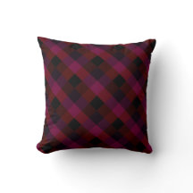 Burgundy Check Mönster Land Stil