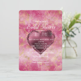 Burgundy Cherry Glitter Heart Inbjudningar