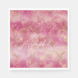 Burgundy Cherry Guld Ombre Pappersservett