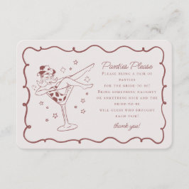 Burgundy Cocktails Cowtjejer Panties, infoga Tilläggskort