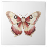 Burgundy Cream Butterfly Kakelplatta<br><div class="desc">Burgundy Cream Butterfly</div>