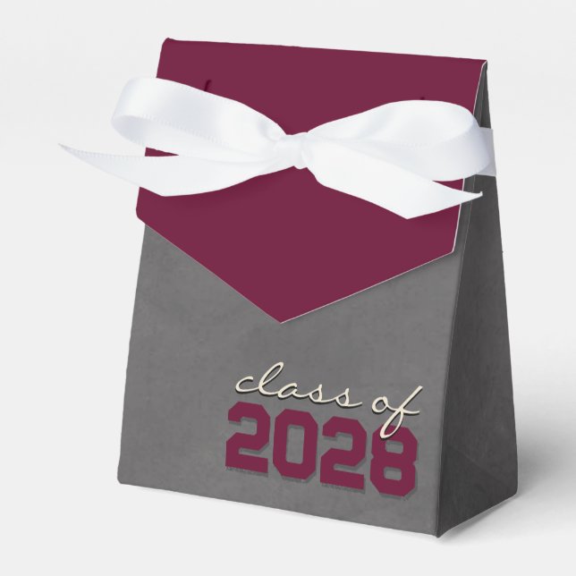 Burgundy & Cream Chalkboard Studenten Gift Boxes Presentaskar (Framsidan Sidan)