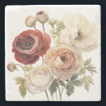 Burgundy Cream Ranunculus Flowers Stenunderlägg<br><div class="desc">Burgundy Cream Ranunculus Flowers</div>
