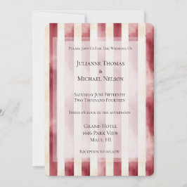 Burgundy Cream Romantic Rand Bröllop Inbjudningar