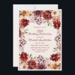 Burgundy Cream Watercolor Blommigt 21:a födelsedag Inbjudningar<br><div class="desc">Fira de stora 2-1 med den här eleganten,  21:a födelsedagsinbjudan. Blommigtarna för rikens burguner,   och elfenbensfärgade  skapar ett sofistikerat utseende,  perfekt för en höstinspirerad eller uppskalad milstolpe firande.</div>