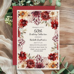 Burgundy Cream Watercolor Blommigt 60:e födelsedag Inbjudningar<br><div class="desc">blommigt av elegant- och krämfärgsmassa med färgad/höstfärg för kvinnor faller/födelsedagsfest inbjudan för kvinnor. Den här inbjudan är designad för en 60-årsdag men kan anpassas för alla i alla åldrar. Kontakta mig om du behöver hjälp med dina anpassningar eller om du vill begära ytterligare matchning eller samordning av Zazzle-produkter för din...</div>
