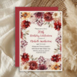 Burgundy Cream Watercolor Blommigt 70 Birthday Inbjudningar<br><div class="desc">blommigt av elegant- och krämfärgsmassa med färgad/höstfärg för kvinnor faller/födelsedagsfest inbjudan för kvinnor. Den här inbjudan är designad för en 70-årsdag men kan anpassas för alla i alla åldrar. Kontakta mig om du behöver hjälp med dina anpassningar eller om du vill begära ytterligare matchning eller samordning av Zazzle-produkter för din...</div>