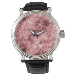Burgundy Crumged Struktur Armbandsur