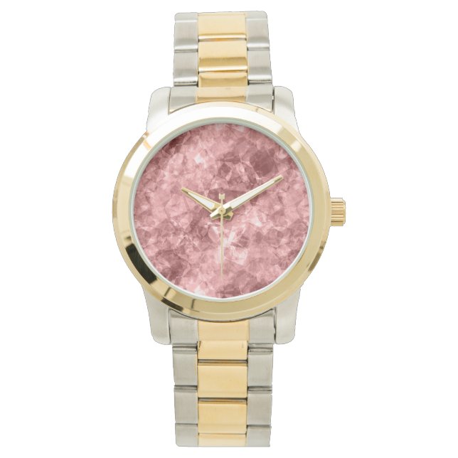 Burgundy Crumged Struktur Armbandsur (Framsida)