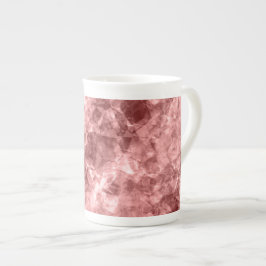 Burgundy Crumged Struktur Benporslin Mugg