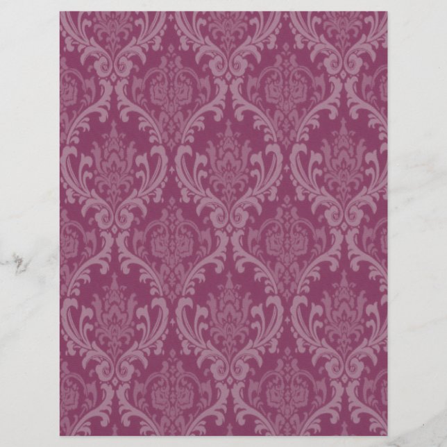 Burgundy Damask Letterhead (Framsida)