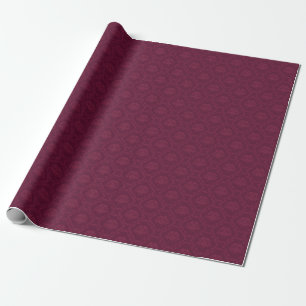 Burgundy damastast mönster presentpapper