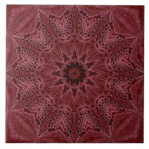 Burgundy Decorative Ceramic Tile Kakelplatta