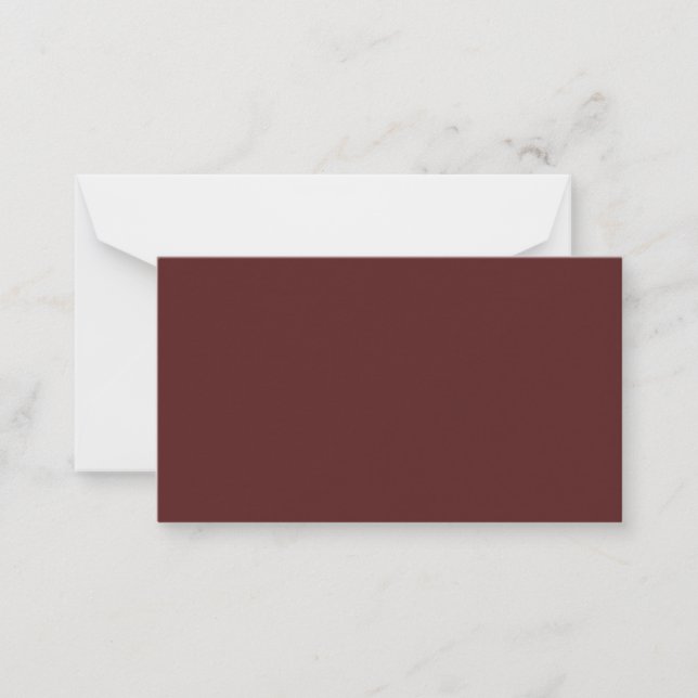 Burgundy Deep Red Anpassningsbar Branded Anteckningskort (Framsida)