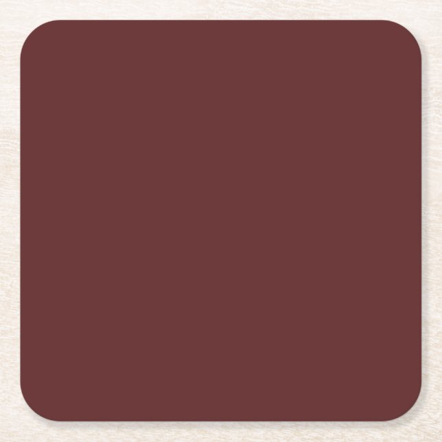 Burgundy Deep Red Anpassningsbar Branded Underlägg Papper Kvadrat (Framsidan)