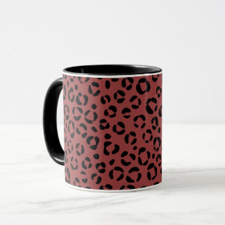 Burgundy Djurtryck Mugg
