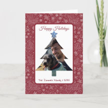 Burgundy Doodle jul Sleigh Mönster