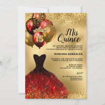 Burgundy Dress Quinceanera guld Glitter-ballonger