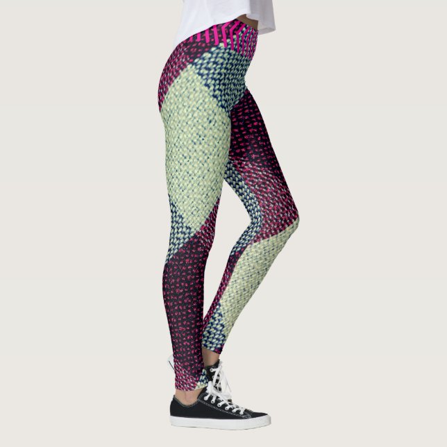 Burgundy Edge V-randiga Leggings (Höger)