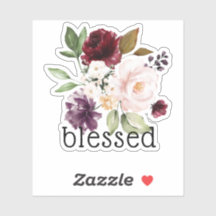 Burgundy Eggplant-Blommigt välsignad