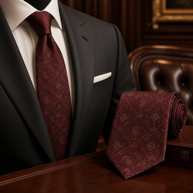 Burgundy Equestrian Paisley Slips (Skapare uppladdad)