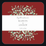 Burgundy Eucalyptus Together Forever Wedding  Fyrkantigt Klistermärke<br><div class="desc">These gorgeous Burgundy Eucalyptus Together Forever Wedding stickers are perfect for your wedding favors.  They're modern,  classic and exquisite.  They're simply elegant with a modern botanical feel.</div>