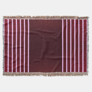 Burgundy Exotic Faux Snake Leather Linear Stripe Filt