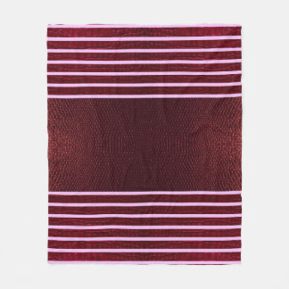 Burgundy Exotic Faux Snake Leather Linear Stripe Fleecefilt
