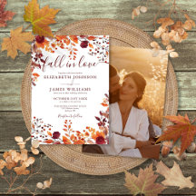 Burgundy Fall in Kärlek Autumn Blommigt Photo Bröl