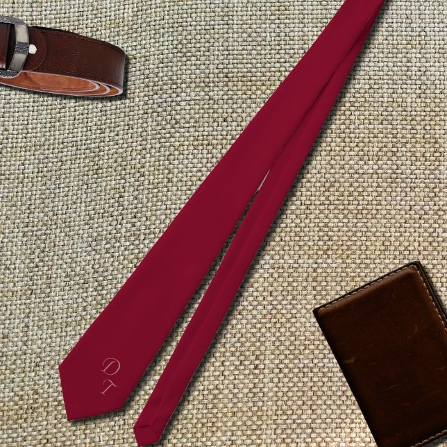 Burgundy färg - dina monogram slips (Skapare uppladdad)