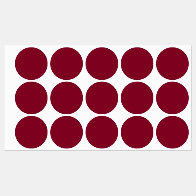 Burgundy (fast färg) klistermärke (Ark)
