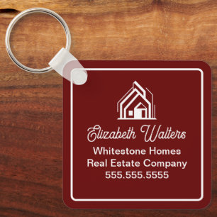 Burgundy Fastighetsbolag Personlig Realtor Nyckelring