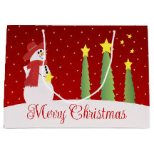 Burgundy Festive Snögubbe