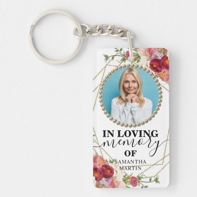 Burgundy  Firande i livets Gift Keychain Nyckelring (Framsidan)