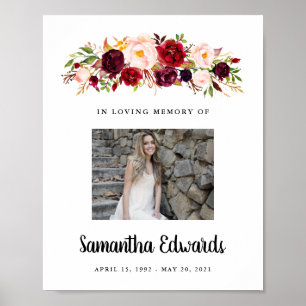Burgundy Firande of Life Sign, Photo Sign Poster