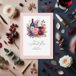 Burgundy, flottan och Vin Tasting Bröllop Tack Kort