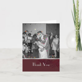 Burgundy Floury Anpassningsbar Foto - tackkort