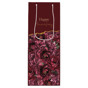 Burgundy Flower Elegance med Guld accent